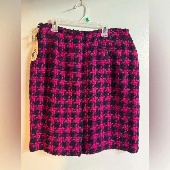 Jones New York women’s Vintage pink and black herringbone midi pencil skirt 14‎ - Picture 1 of 5